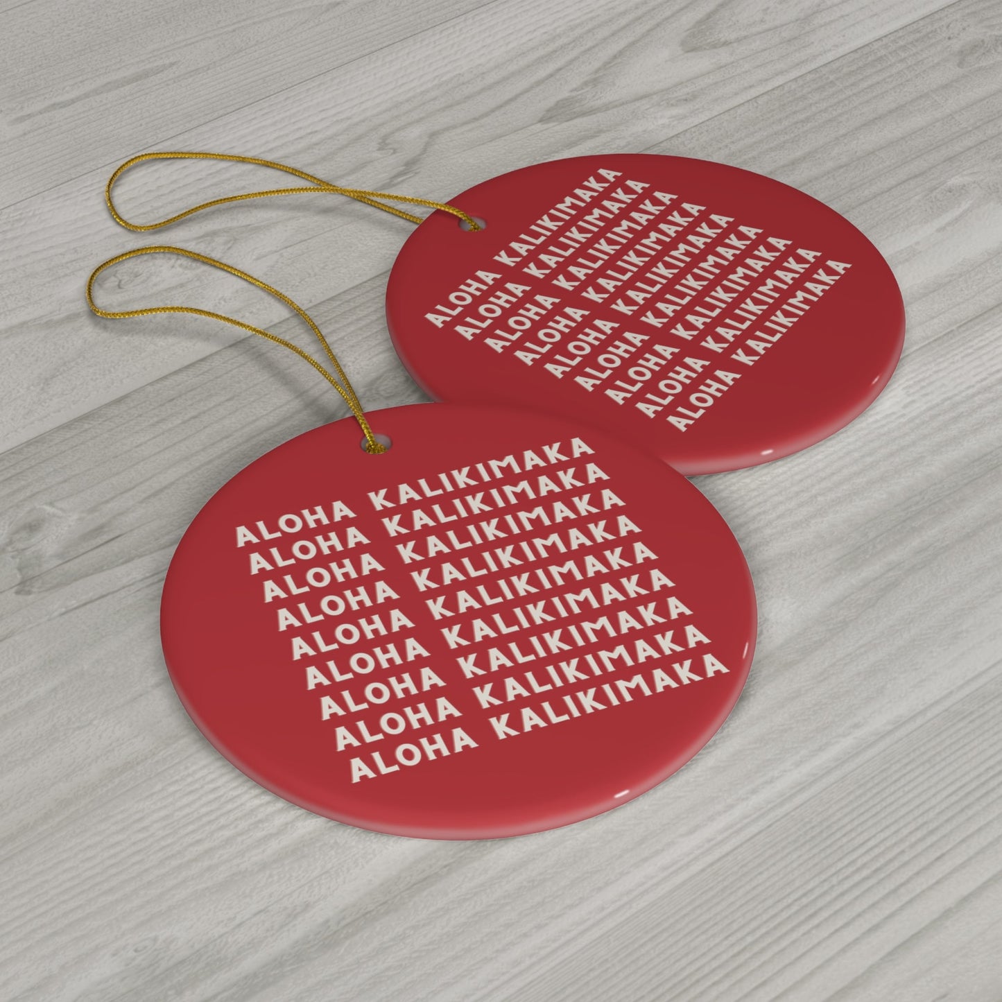 Ceramic Ornament Aloha Kalikimaka All the Way - Global Village Kailua Boutique