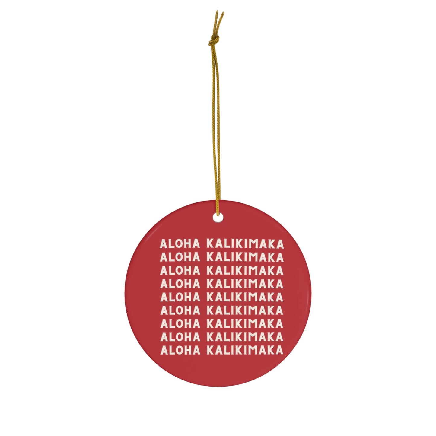 Ceramic Ornament Aloha Kalikimaka All the Way - Global Village Kailua Boutique