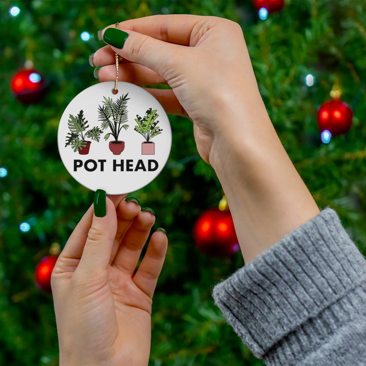 Ceramic Ornament Pot Head - Global Village Kailua Boutique