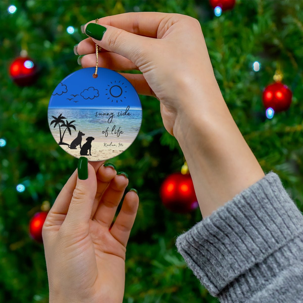 Ceramic Ornament Sunny Side of Life - Global Village Kailua Boutique