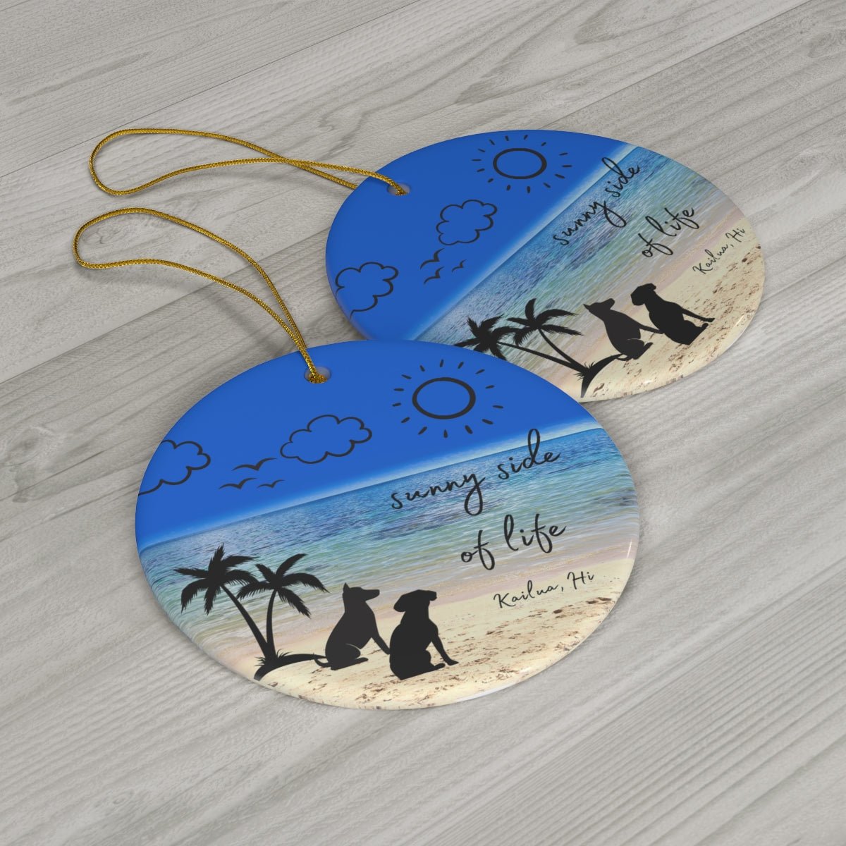 Ceramic Ornament Sunny Side of Life - Global Village Kailua Boutique