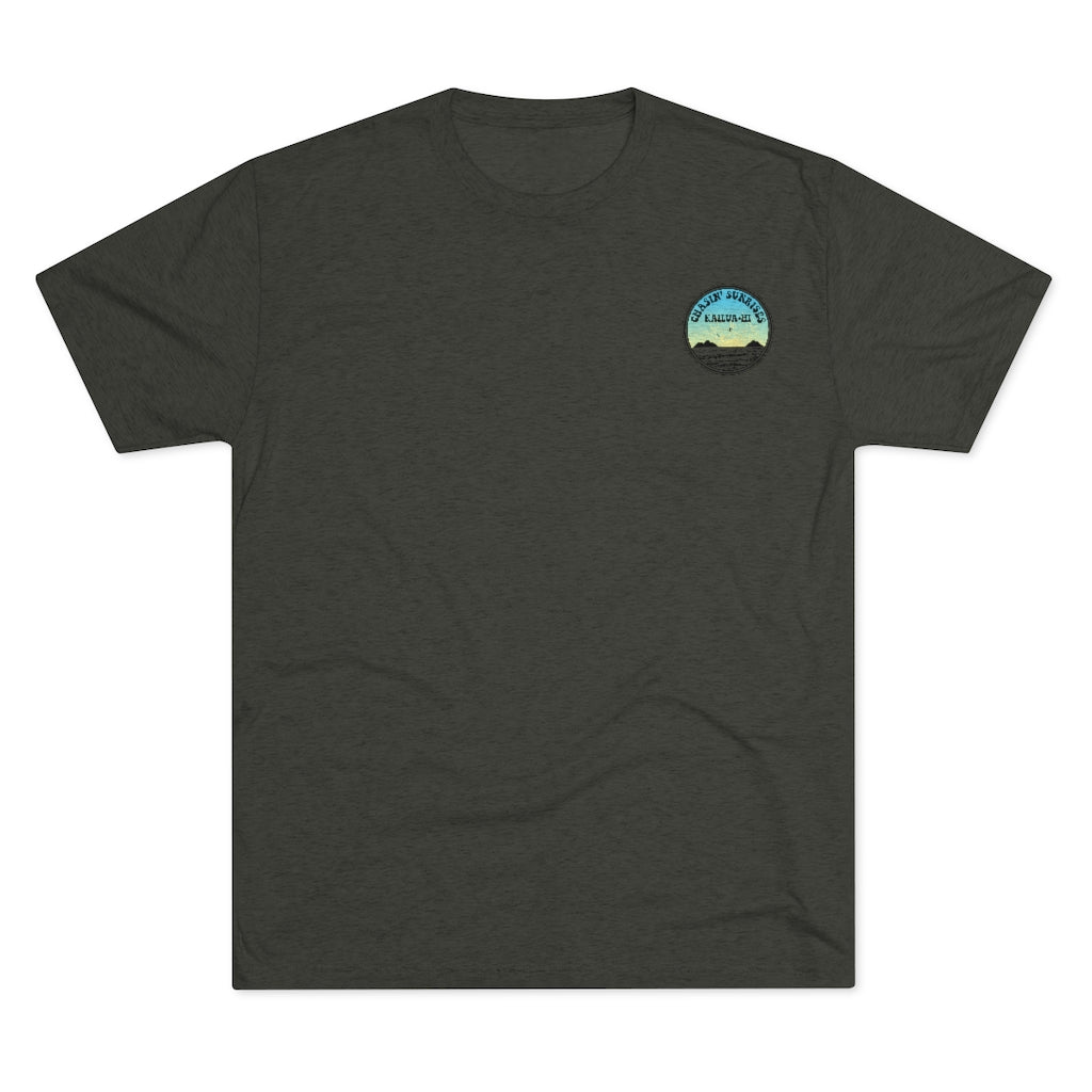Chasin' Sunrises Unisex Triblend Crew Tee Global Village Kailua Boutique