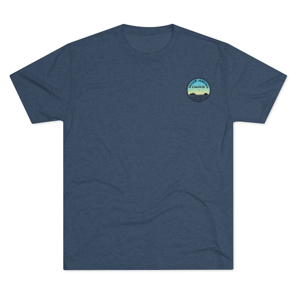 Chasin' Sunrises Unisex Triblend Crew Tee Global Village Kailua Boutique