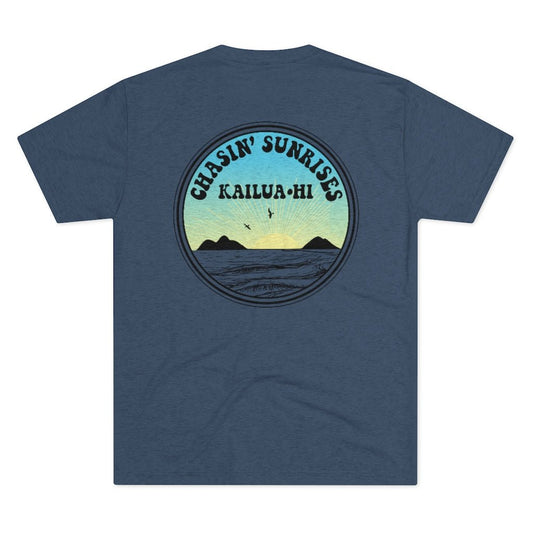 Chasin' Sunrises Unisex Triblend Crew Tee Global Village Kailua Boutique