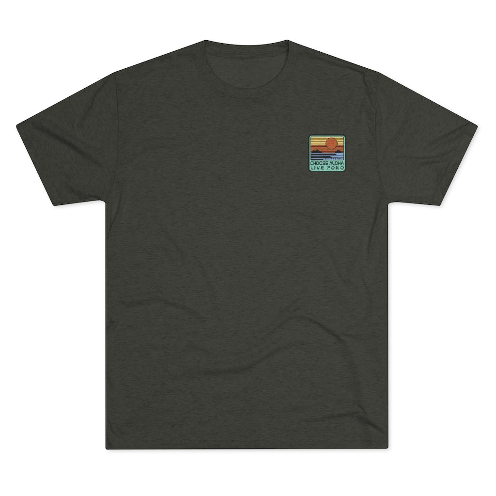 Choose Aloha Live Pono Unisex Triblend Crew Tee Global Village Kailua Boutique