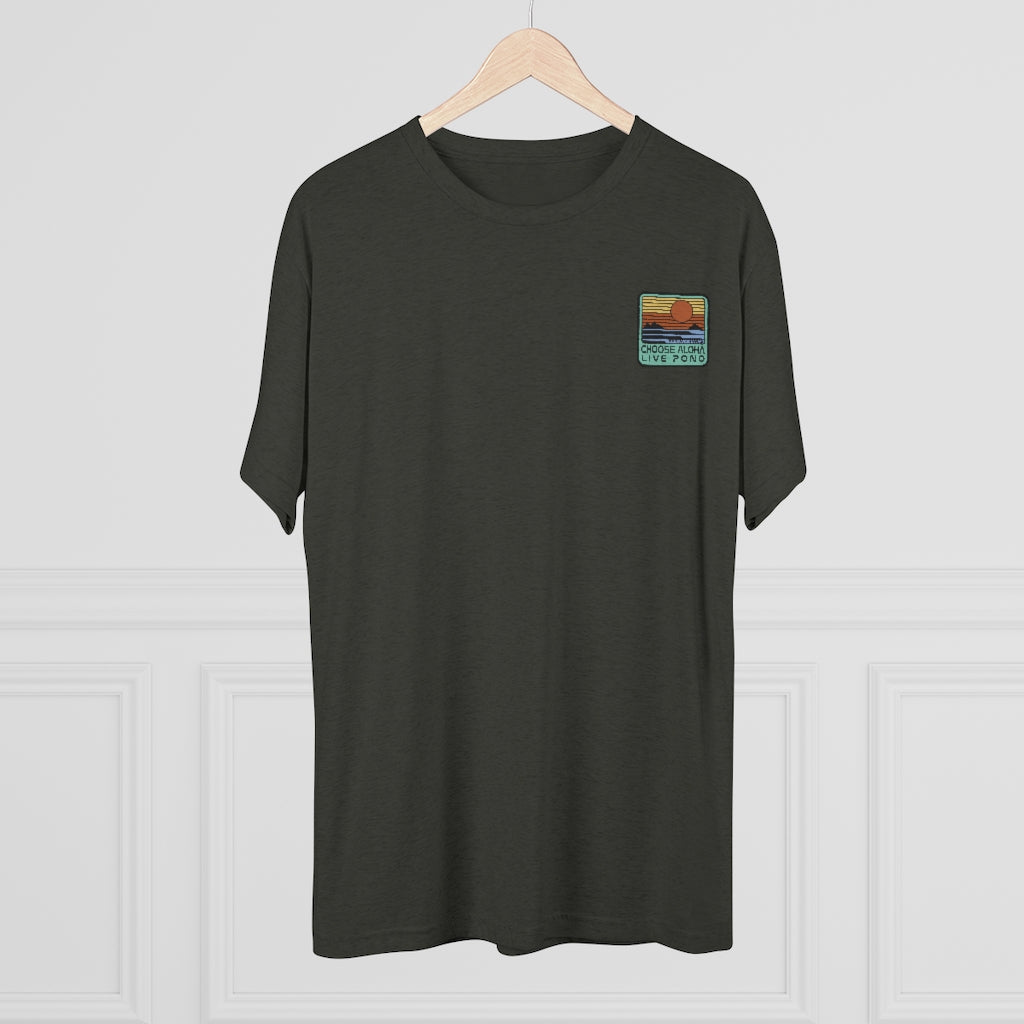 Choose Aloha Live Pono Unisex Triblend Crew Tee Global Village Kailua Boutique