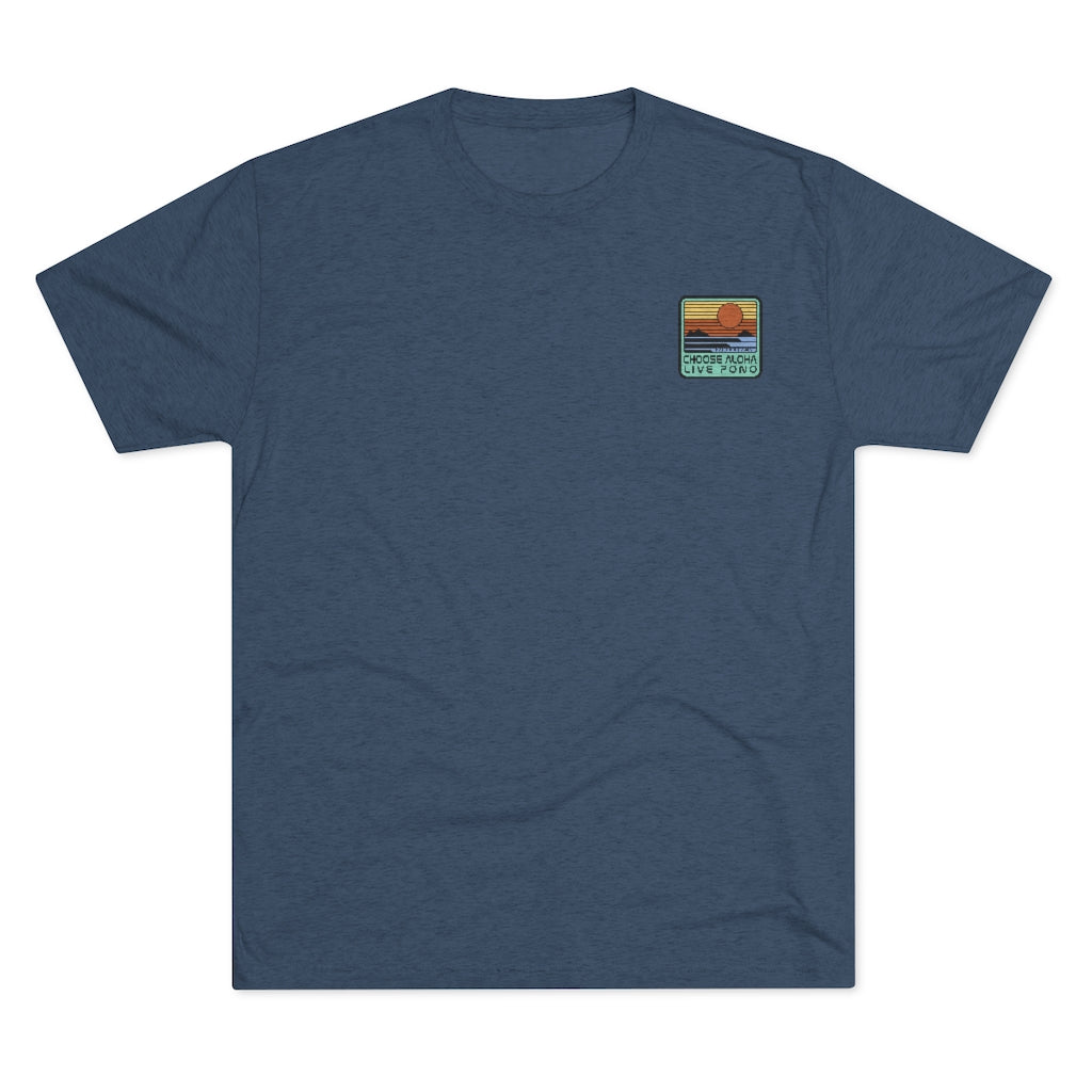 Choose Aloha Live Pono Unisex Triblend Crew Tee Global Village Kailua Boutique