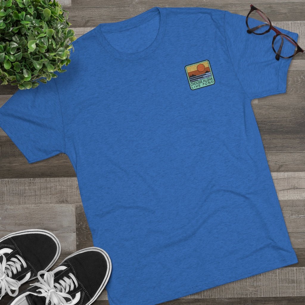 Choose Aloha Live Pono Unisex Triblend Crew Tee Global Village Kailua Boutique
