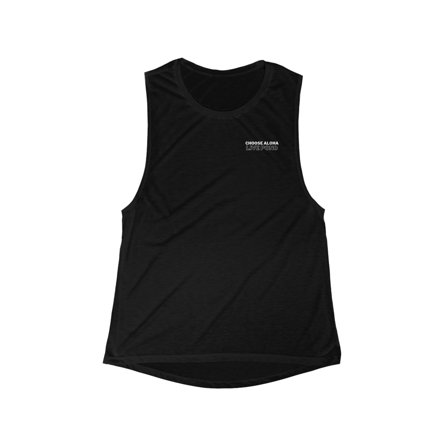 Choose Aloha Live Pono Women's Flowy Scoop Muscle Tank - Global Village Kailua Boutique