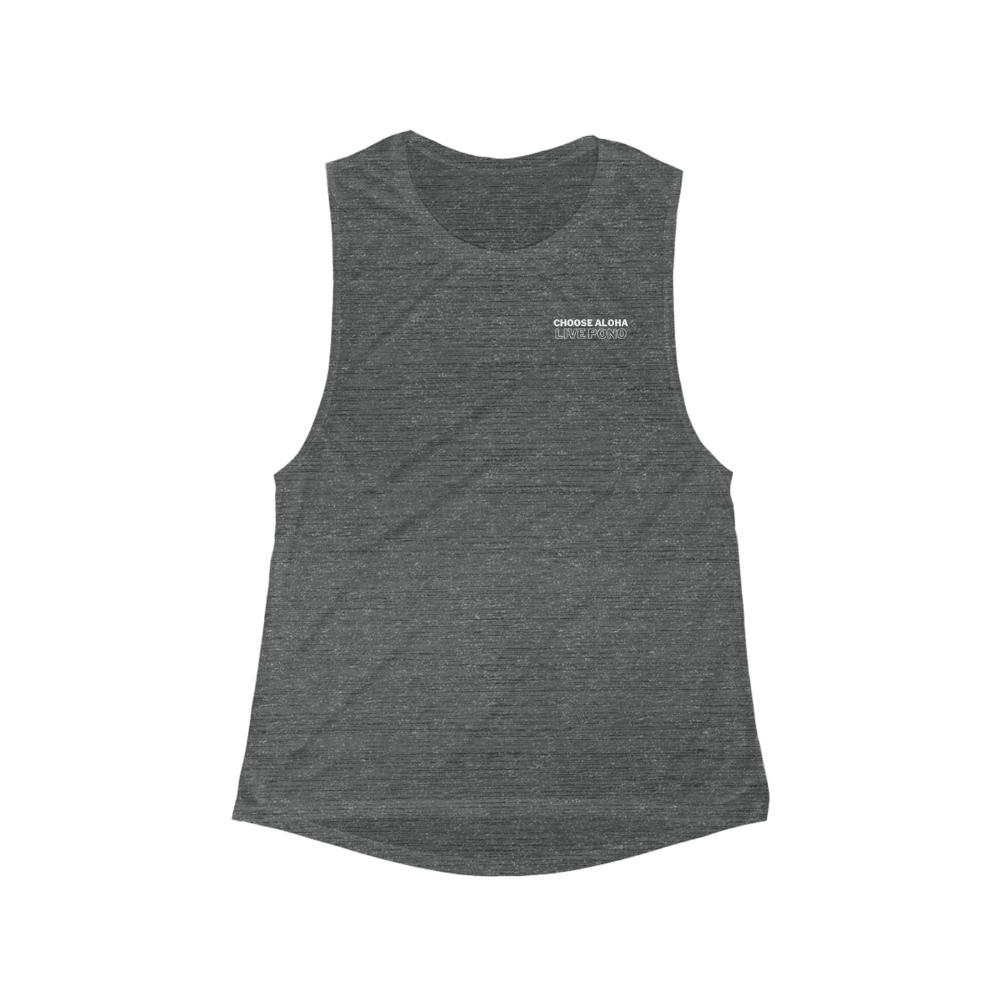 Choose Aloha Live Pono Women's Flowy Scoop Muscle Tank - Global Village Kailua Boutique