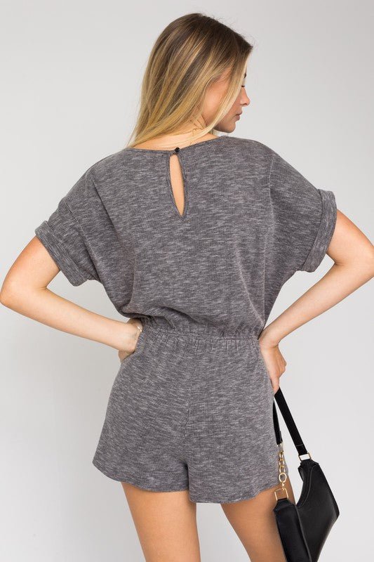 Comfy Elastic Waist Romper - Global Village Kailua Boutique