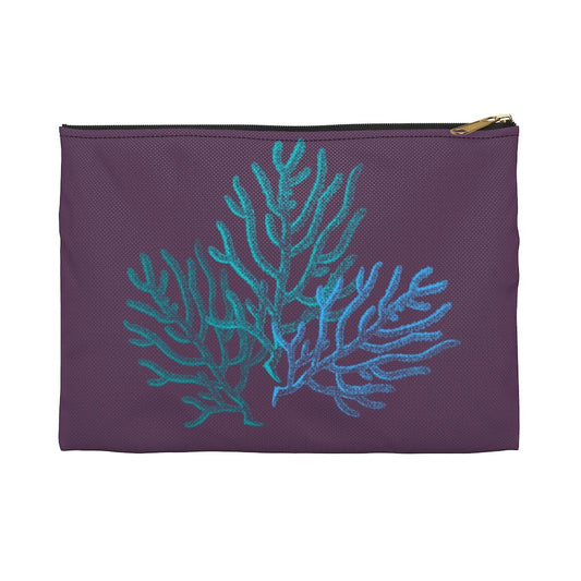 Coral Purple Zip Pouch Global Village Kailua Boutique