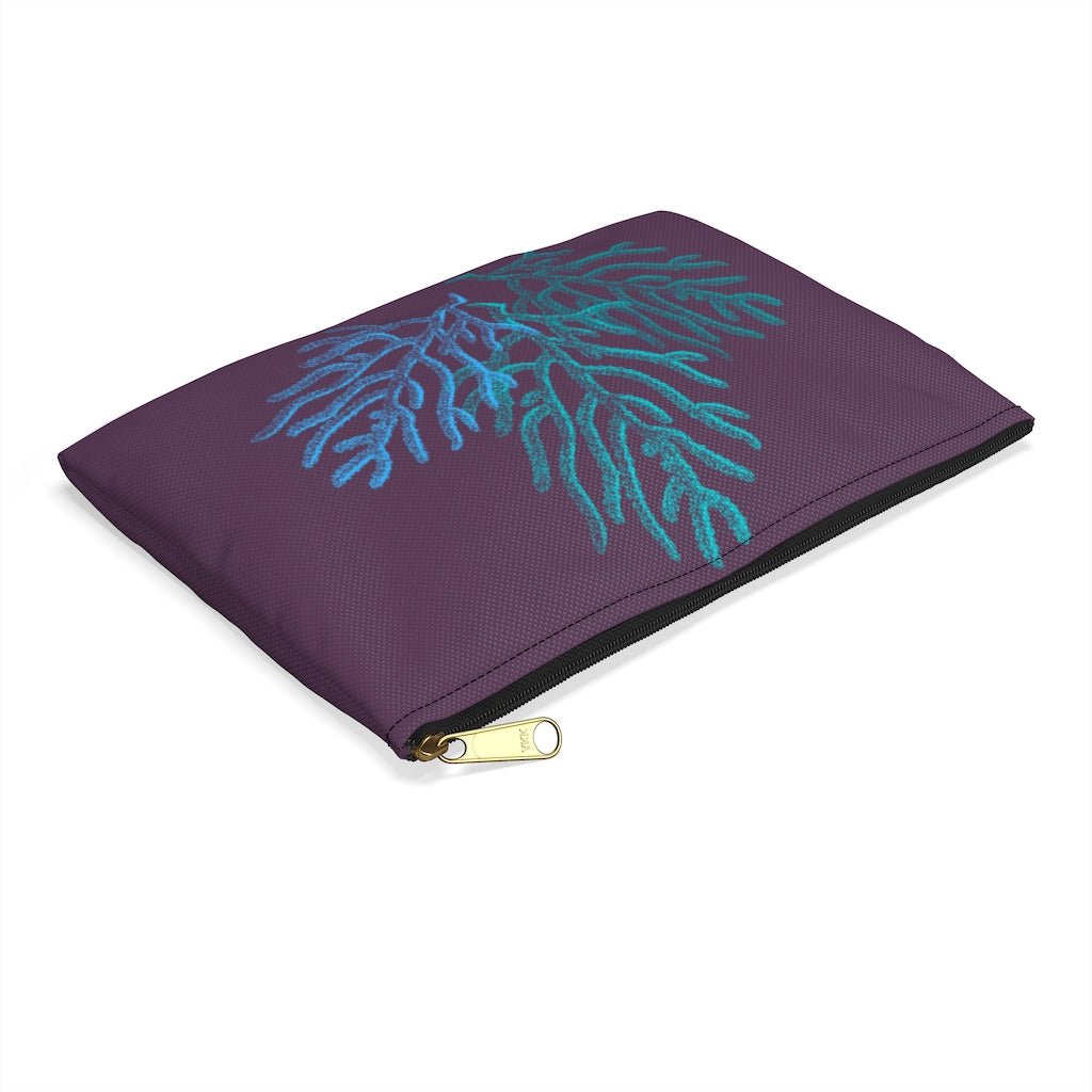 Coral Purple Zip Pouch Global Village Kailua Boutique