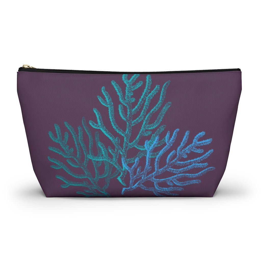 Coral Zip Pouch with T-Bottom Global Village Kailua Boutique