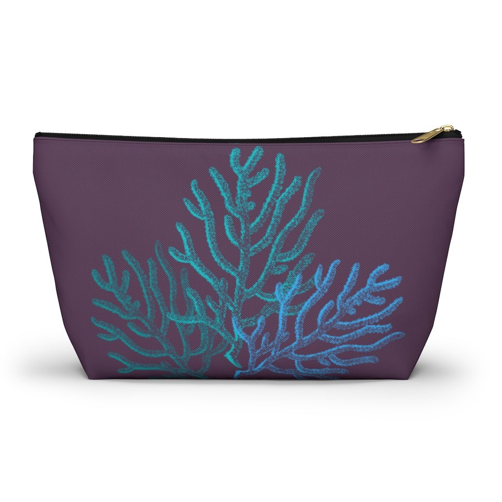 Coral Zip Pouch with T-Bottom Global Village Kailua Boutique