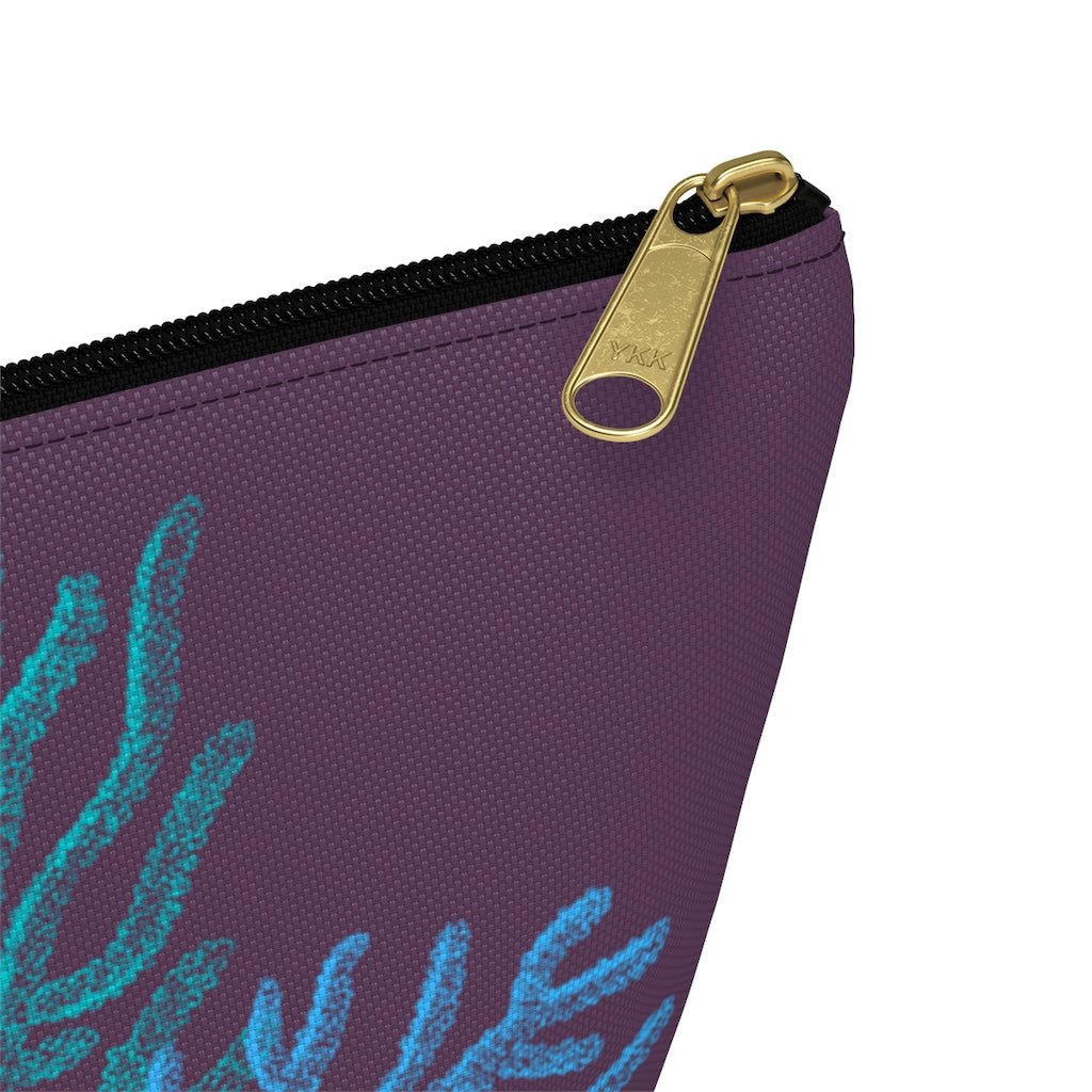 Coral Zip Pouch with T-Bottom Global Village Kailua Boutique