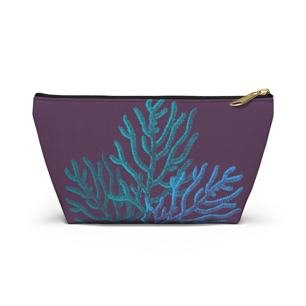 Coral Zip Pouch with T-Bottom Global Village Kailua Boutique