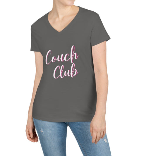 Couch Club Ladies' V-Neck T-Shirt - Global Village Kailua Boutique