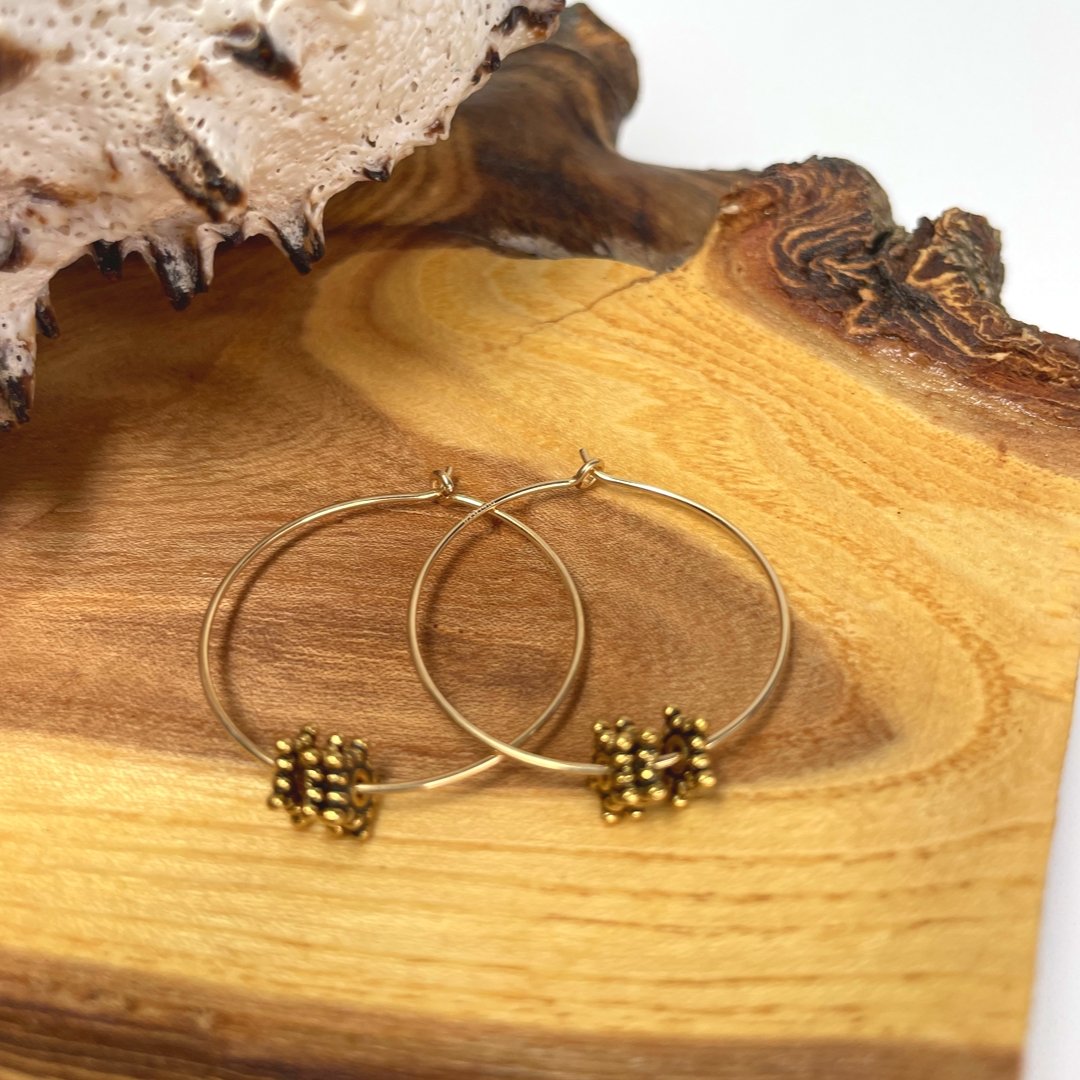 Da Hoop 1" 14Kt Gold Filled - Global Village Kailua Boutique