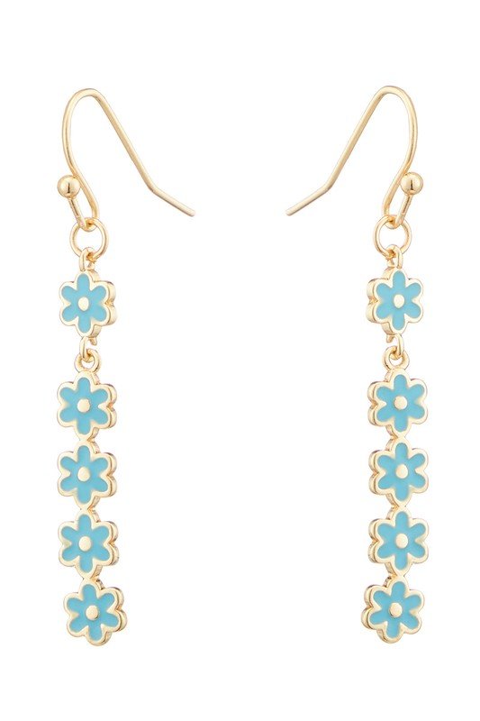 Daisy Flower Drop Earrings Global Village Kailua Boutique