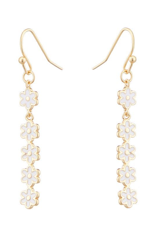 Daisy Flower Drop Earrings Global Village Kailua Boutique