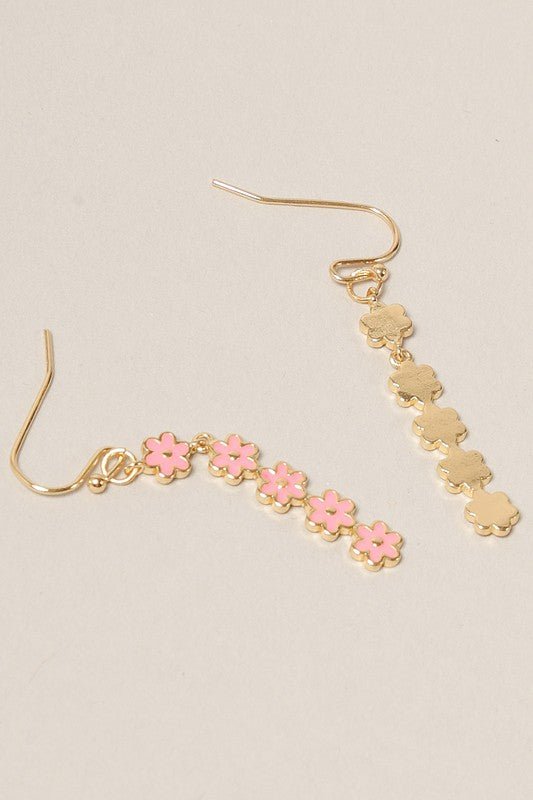 Daisy Flower Drop Earrings Global Village Kailua Boutique