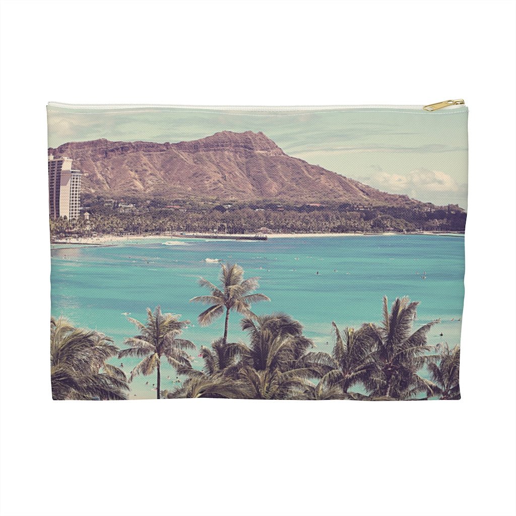 Diamond Head Zip Pouch Global Village Kailua Boutique