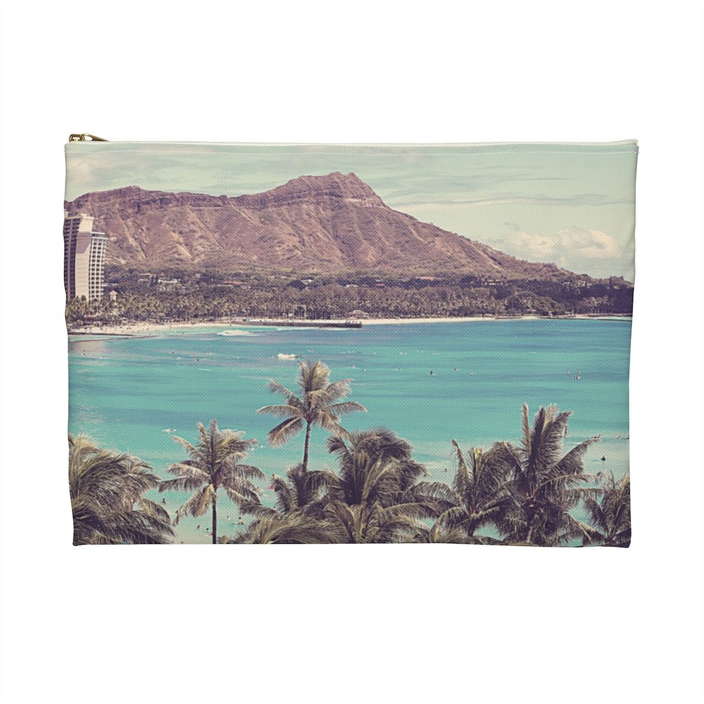 Diamond Head Zip Pouch Global Village Kailua Boutique