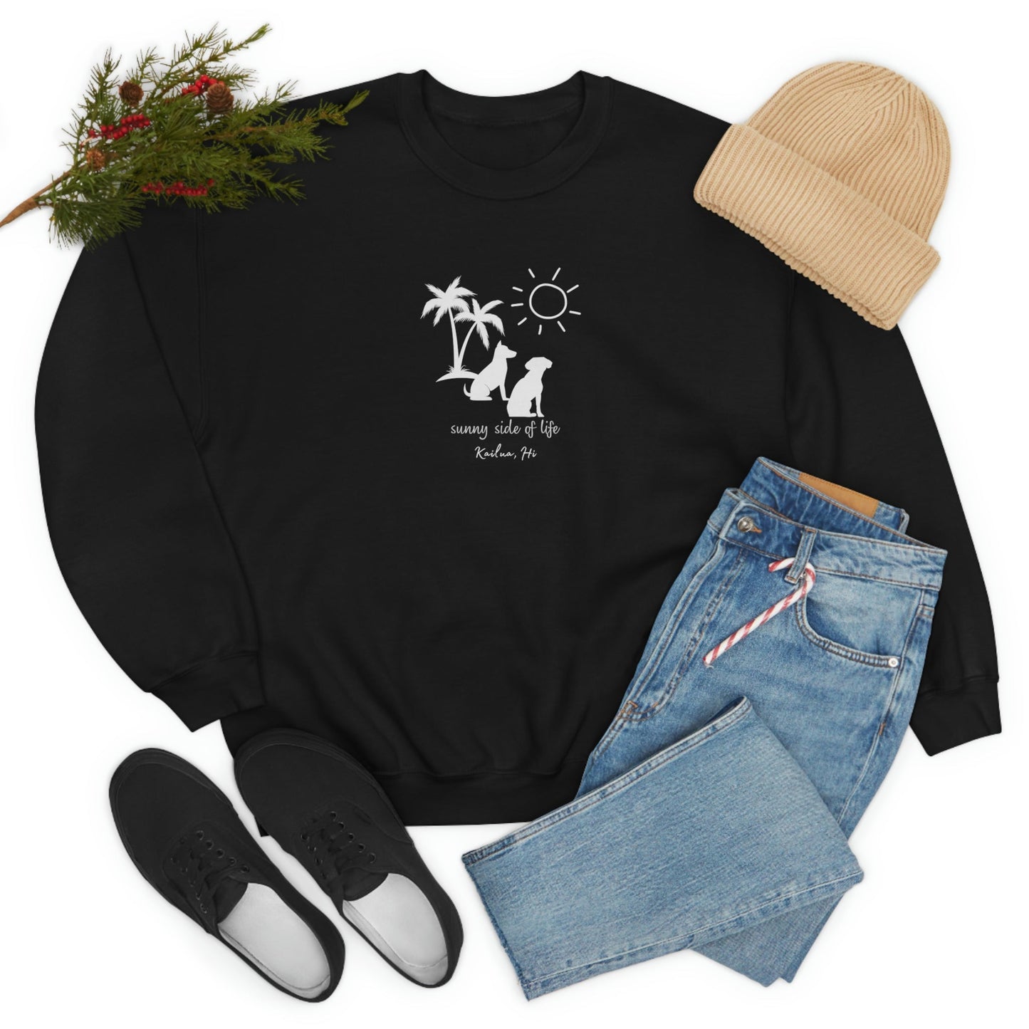 Dog Sunny Side Crewneck Sweatshirt - Global Village Kailua Boutique