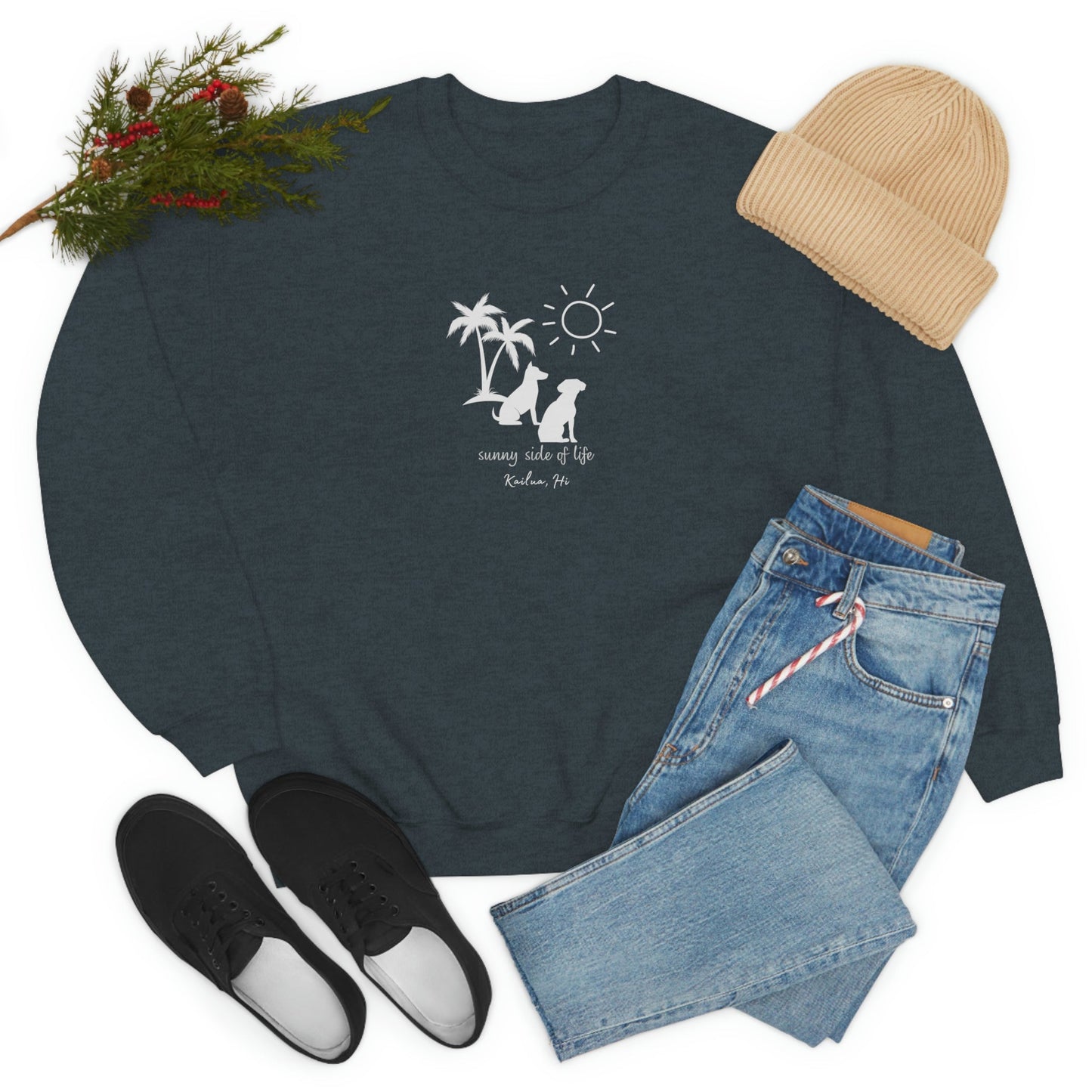 Dog Sunny Side Crewneck Sweatshirt - Global Village Kailua Boutique