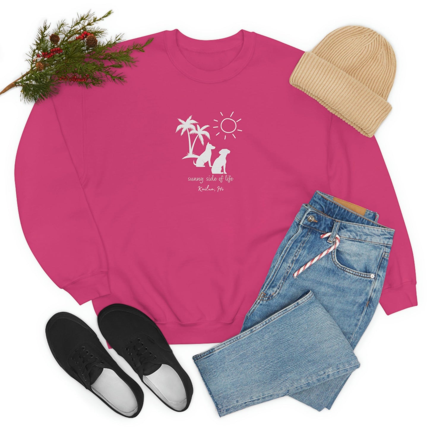 Dog Sunny Side Crewneck Sweatshirt - Global Village Kailua Boutique