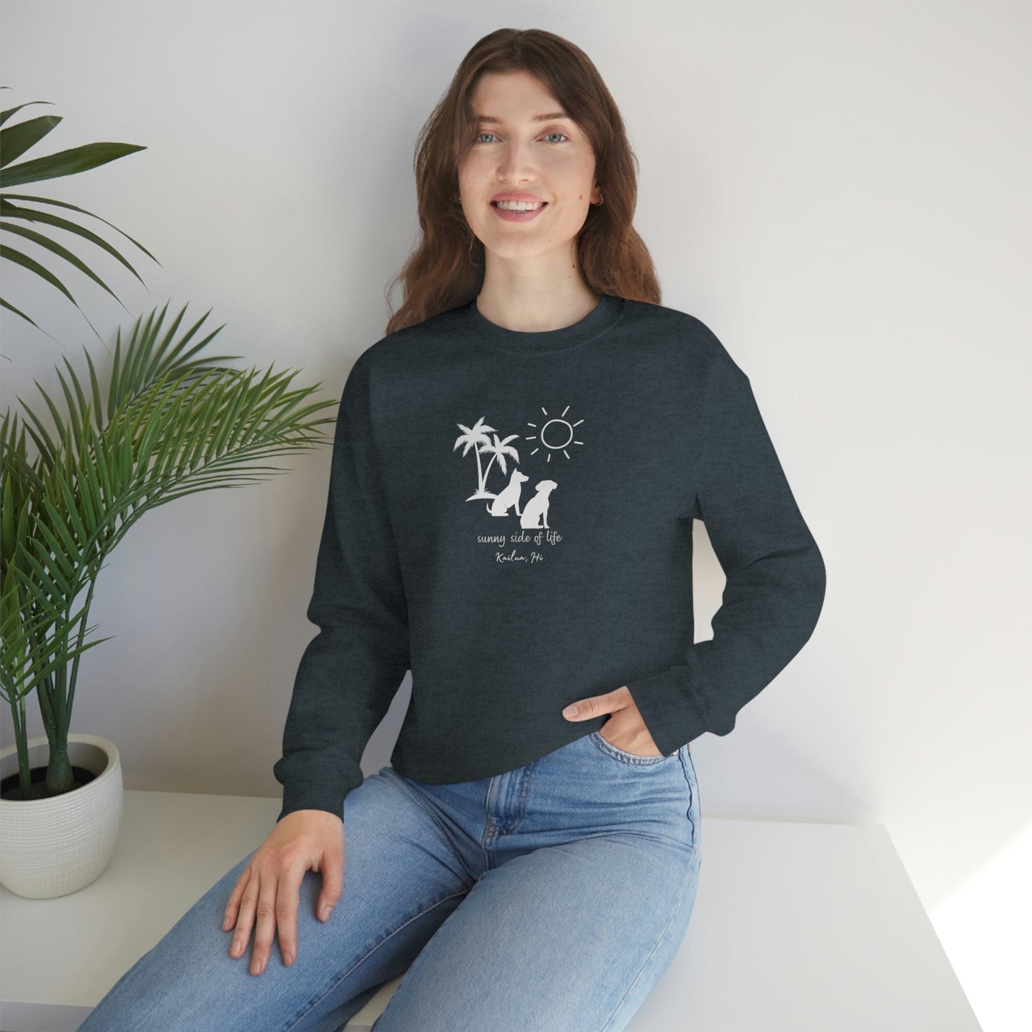 Dog Sunny Side Crewneck Sweatshirt - Global Village Kailua Boutique