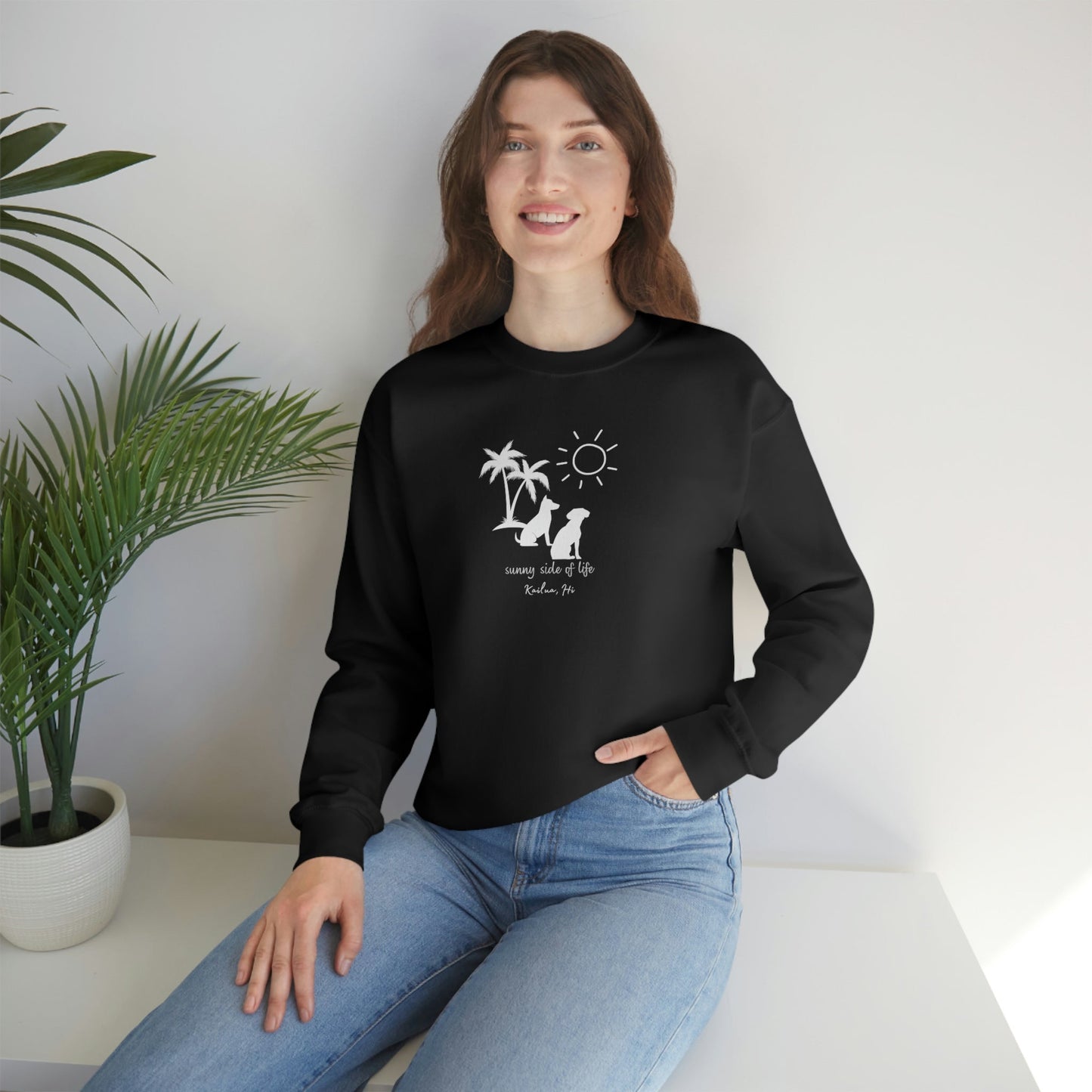 Dog Sunny Side Crewneck Sweatshirt - Global Village Kailua Boutique