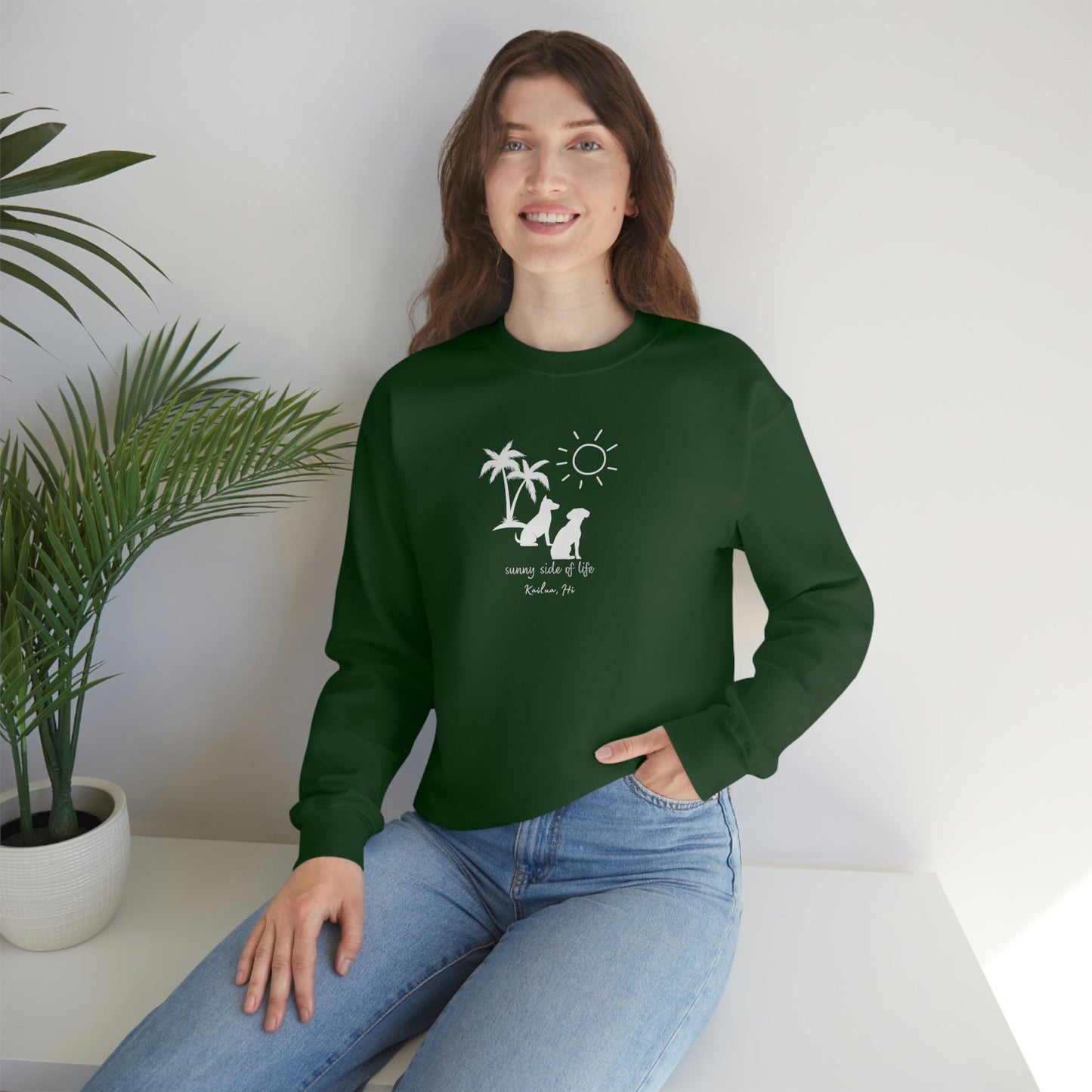 Dog Sunny Side Crewneck Sweatshirt - Global Village Kailua Boutique