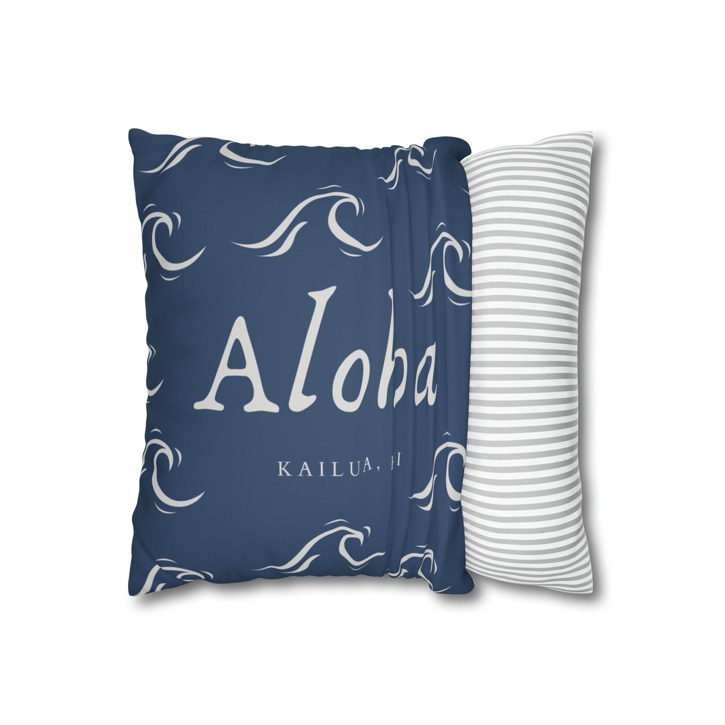 Faux Suede Square Pillow Case Aloha Wave (4 sizes) - Global Village Kailua Boutique
