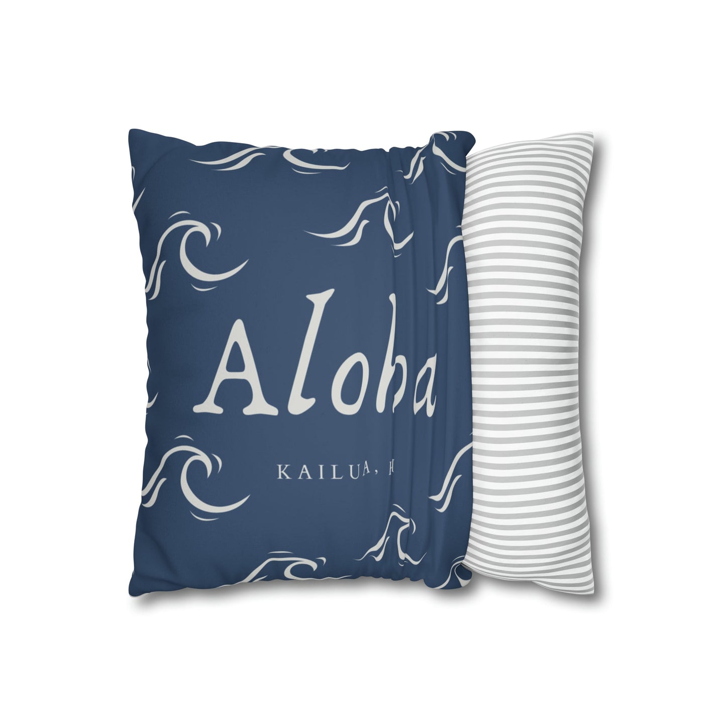 Faux Suede Square Pillow Case Aloha Wave (4 sizes) - Global Village Kailua Boutique