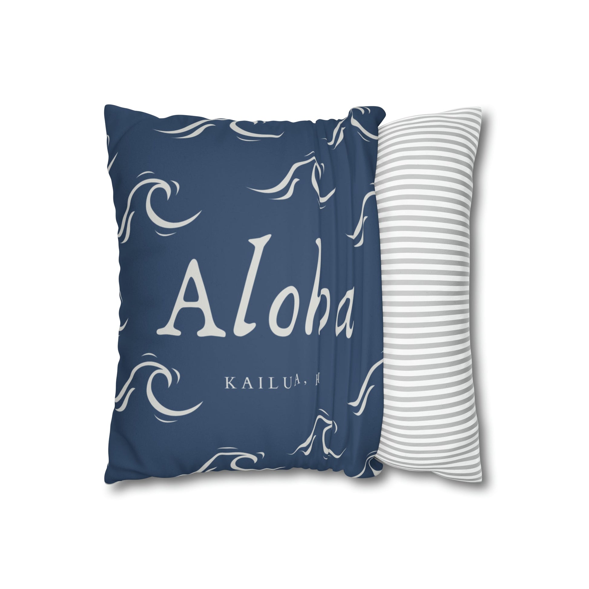 Faux Suede Square Pillow Case Aloha Wave (4 sizes) - Global Village Kailua Boutique
