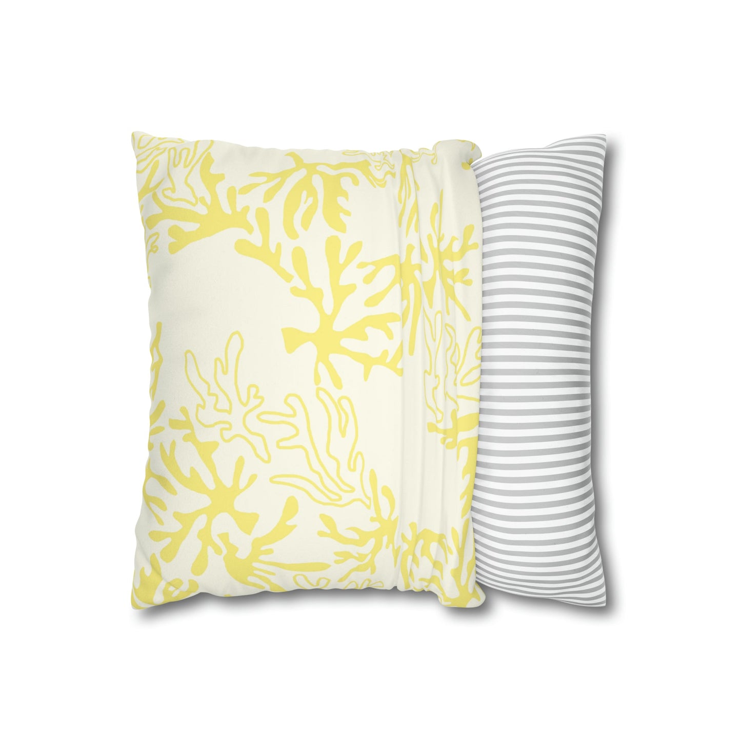 Faux Suede Square Pillow Case Coral Sunshine (4 sizes) - Global Village Kailua Boutique