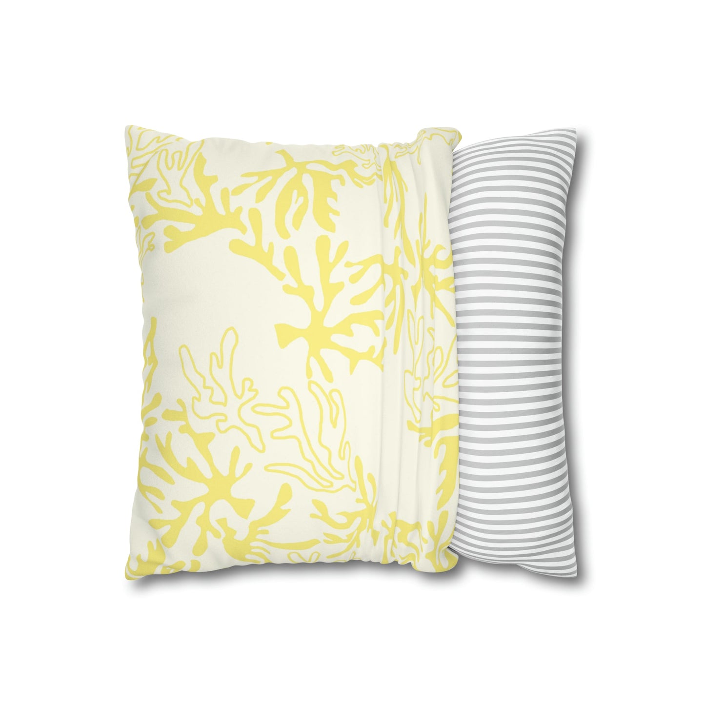 Faux Suede Square Pillow Case Coral Sunshine (4 sizes) - Global Village Kailua Boutique