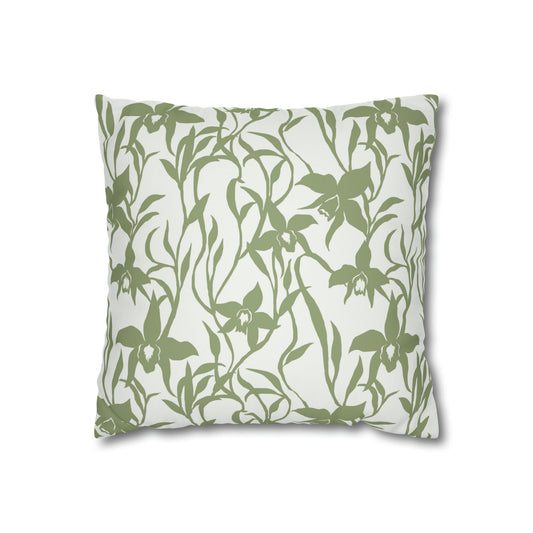 Faux Suede Square Pillow Case Orchid Sage (4 sizes) - Global Village Kailua Boutique