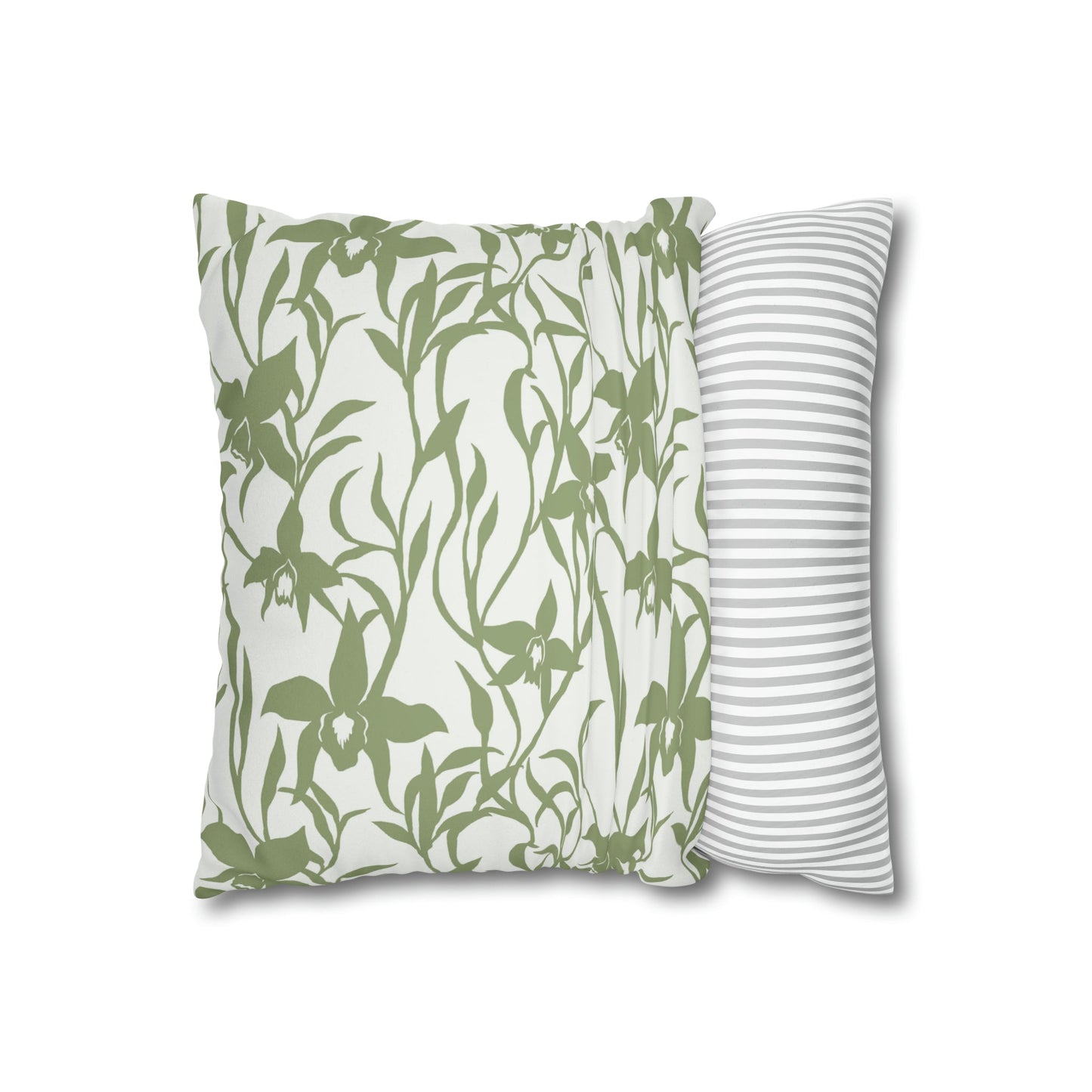 Faux Suede Square Pillow Case Orchid Sage (4 sizes) - Global Village Kailua Boutique