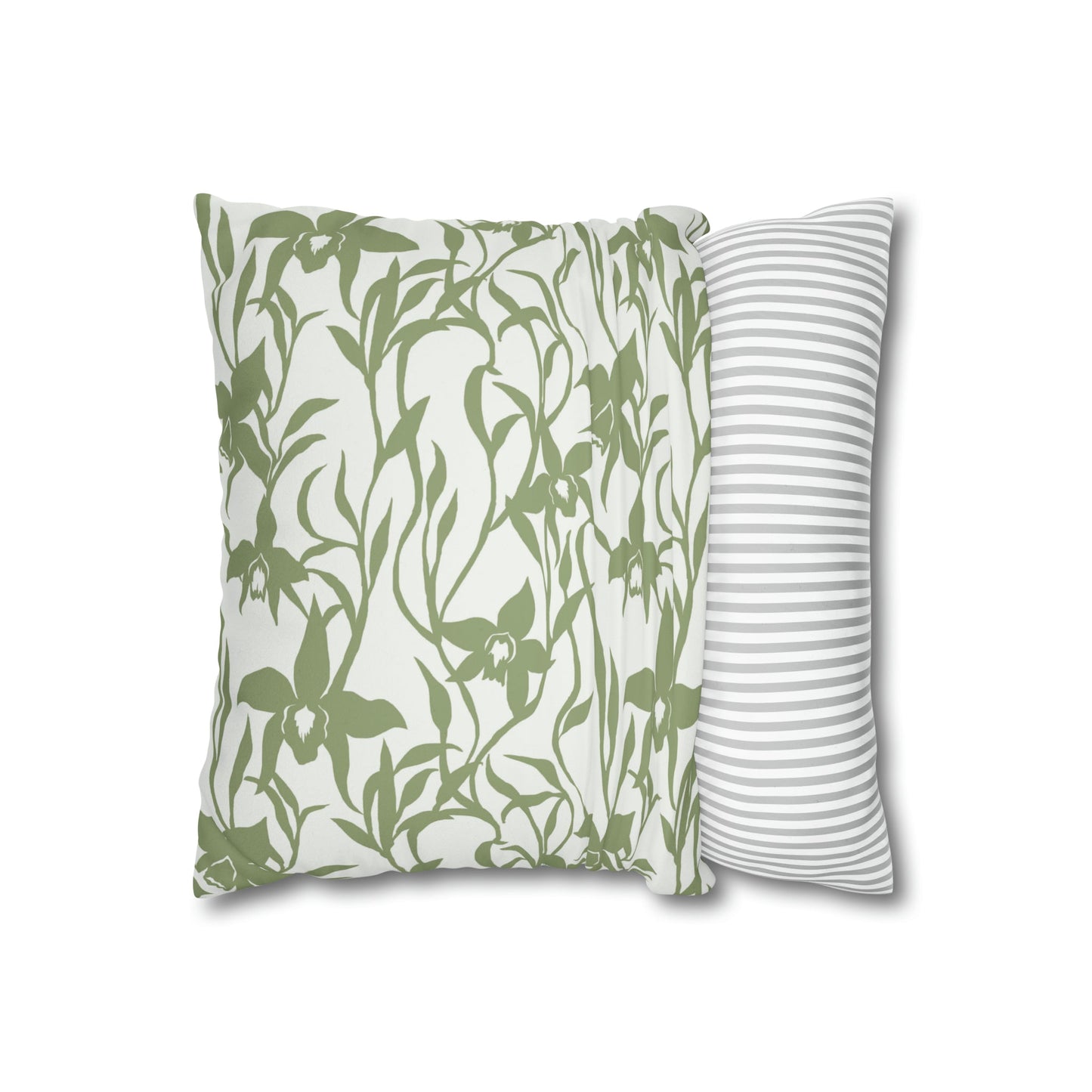 Faux Suede Square Pillow Case Orchid Sage (4 sizes) - Global Village Kailua Boutique