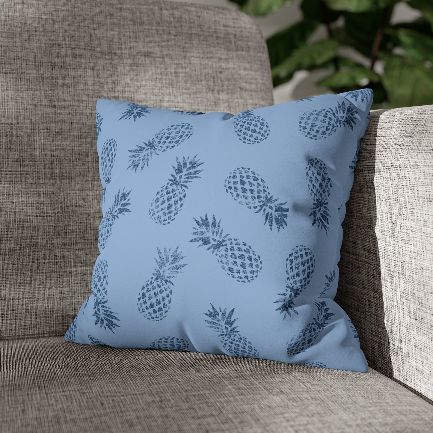 Faux Suede Square Pillow Case Pineapple Blueberry Milk (4 sizes) - Global Village Kailua Boutique