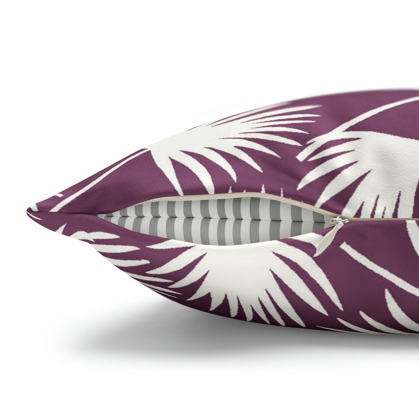 Faux Suede Square Pillow Fan Palm Mulberry (4 sizes) - Global Village Kailua Boutique