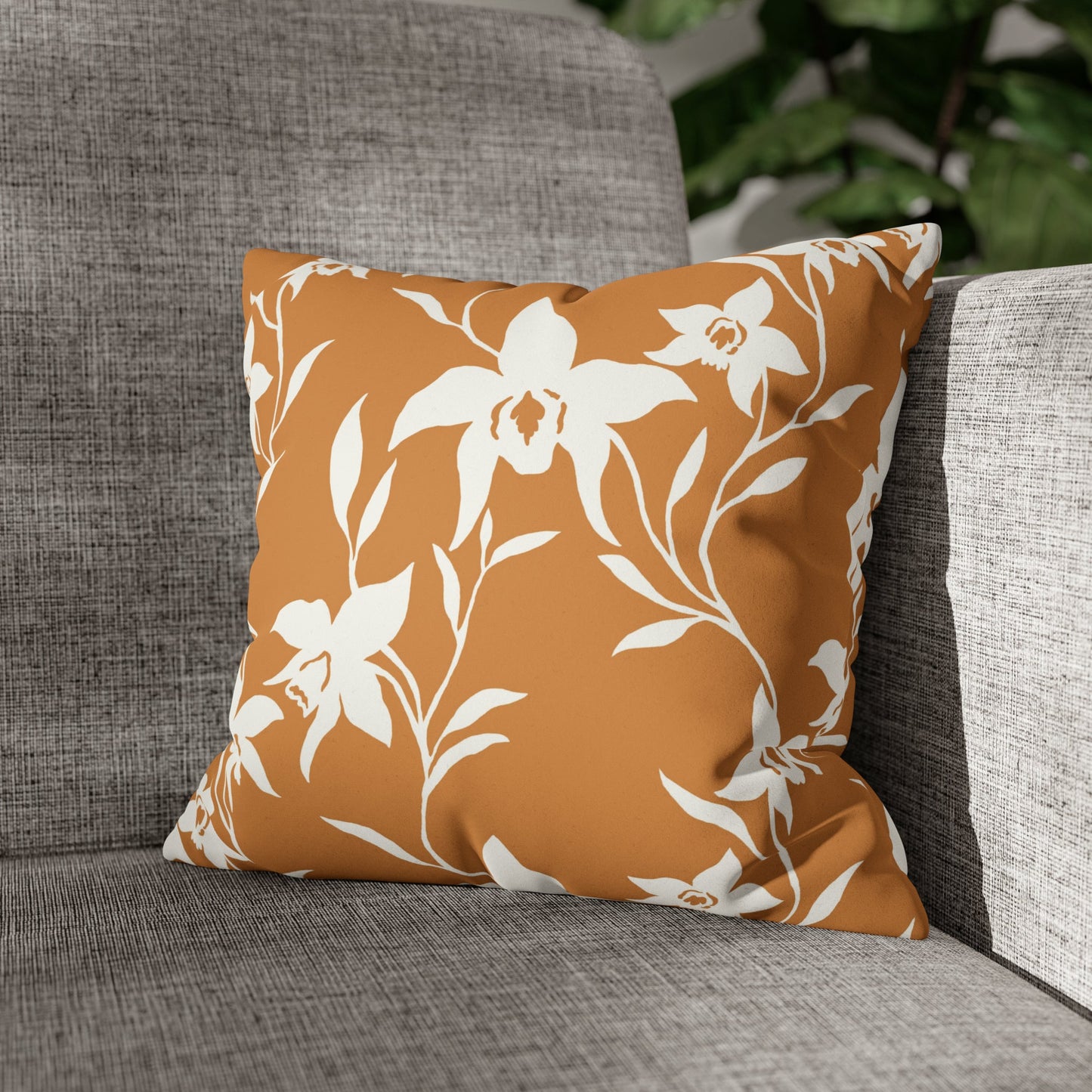 Faux Suede Square Pillow Orchid Caramel (4 sizes) - Global Village Kailua Boutique