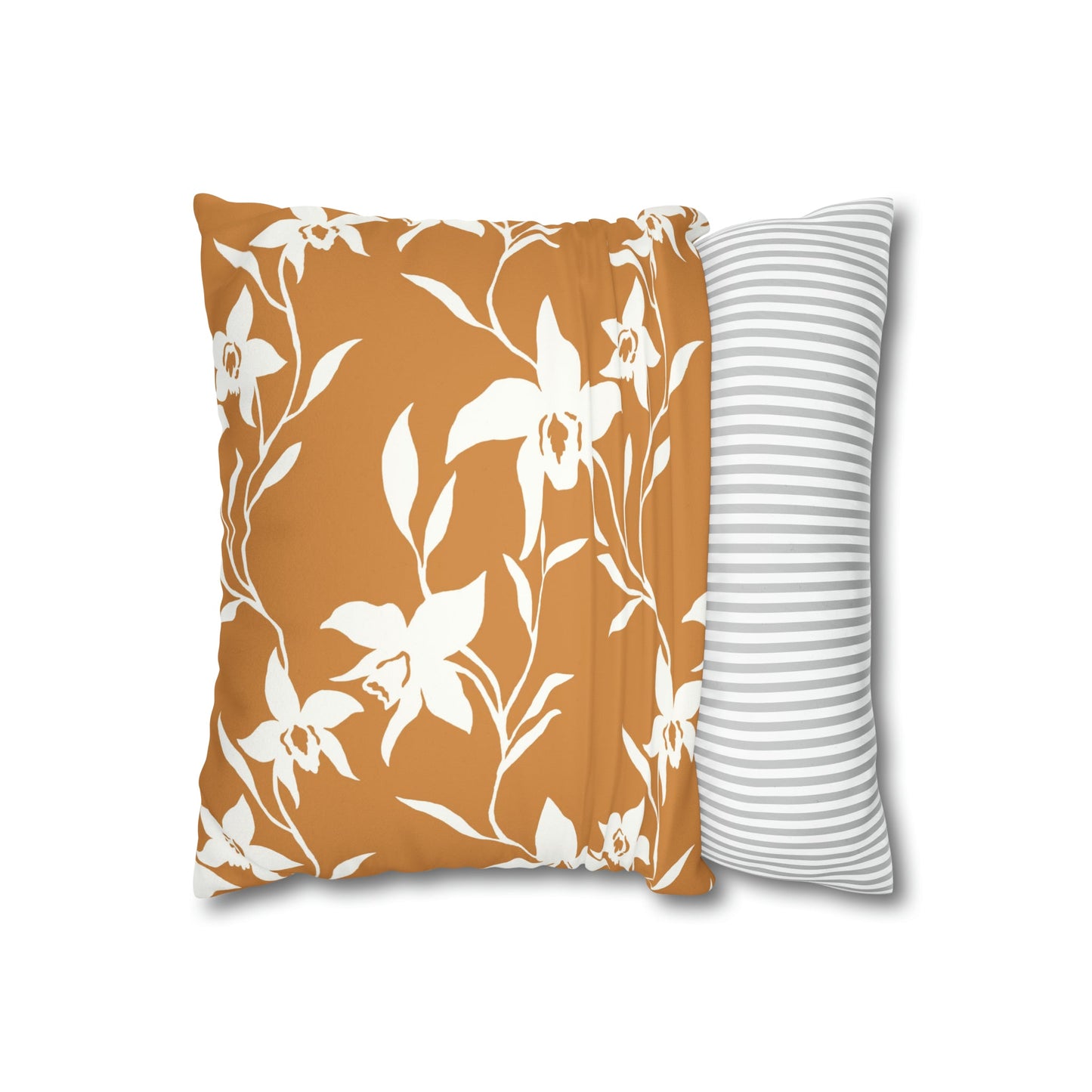 Faux Suede Square Pillow Orchid Caramel (4 sizes) - Global Village Kailua Boutique