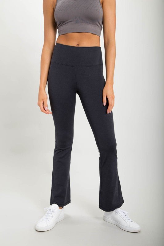 Flare Swoop Back High-Waisted Leggings - Global Village Kailua Boutique