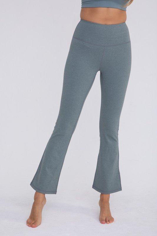 Flare Swoop Back High-Waisted Leggings - Global Village Kailua Boutique
