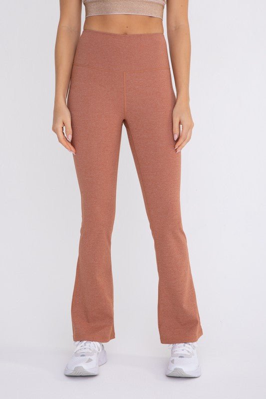 Flare Swoop Back High-Waisted Leggings - Global Village Kailua Boutique