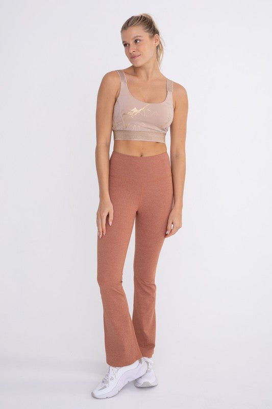 Flare Swoop Back High-Waisted Leggings - Global Village Kailua Boutique